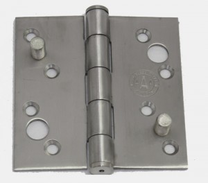 Pair of 4" x 4" Hinges with Security Pin (No ball bearings)